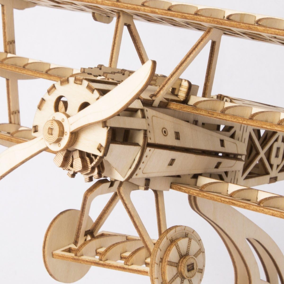 3D Wooden Airplane Model Kit DIY Puzzle for Adults Kids, 21x17.6 cm