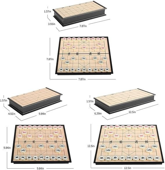 Magnetic Xiangqi Travel Chess Set Foldable Board Strategy Game