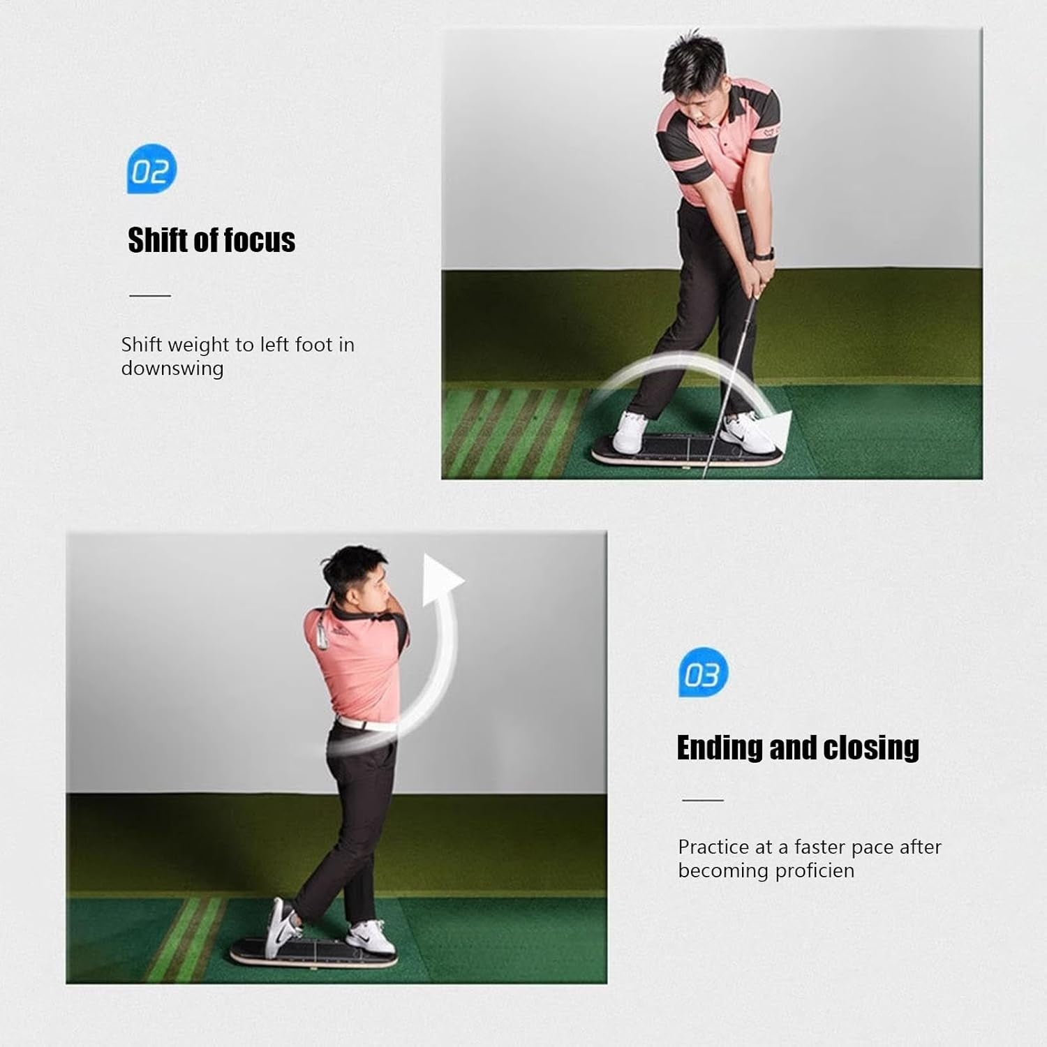 Golf Balance Board Swing Trainer Pressure Weight Shift Platform