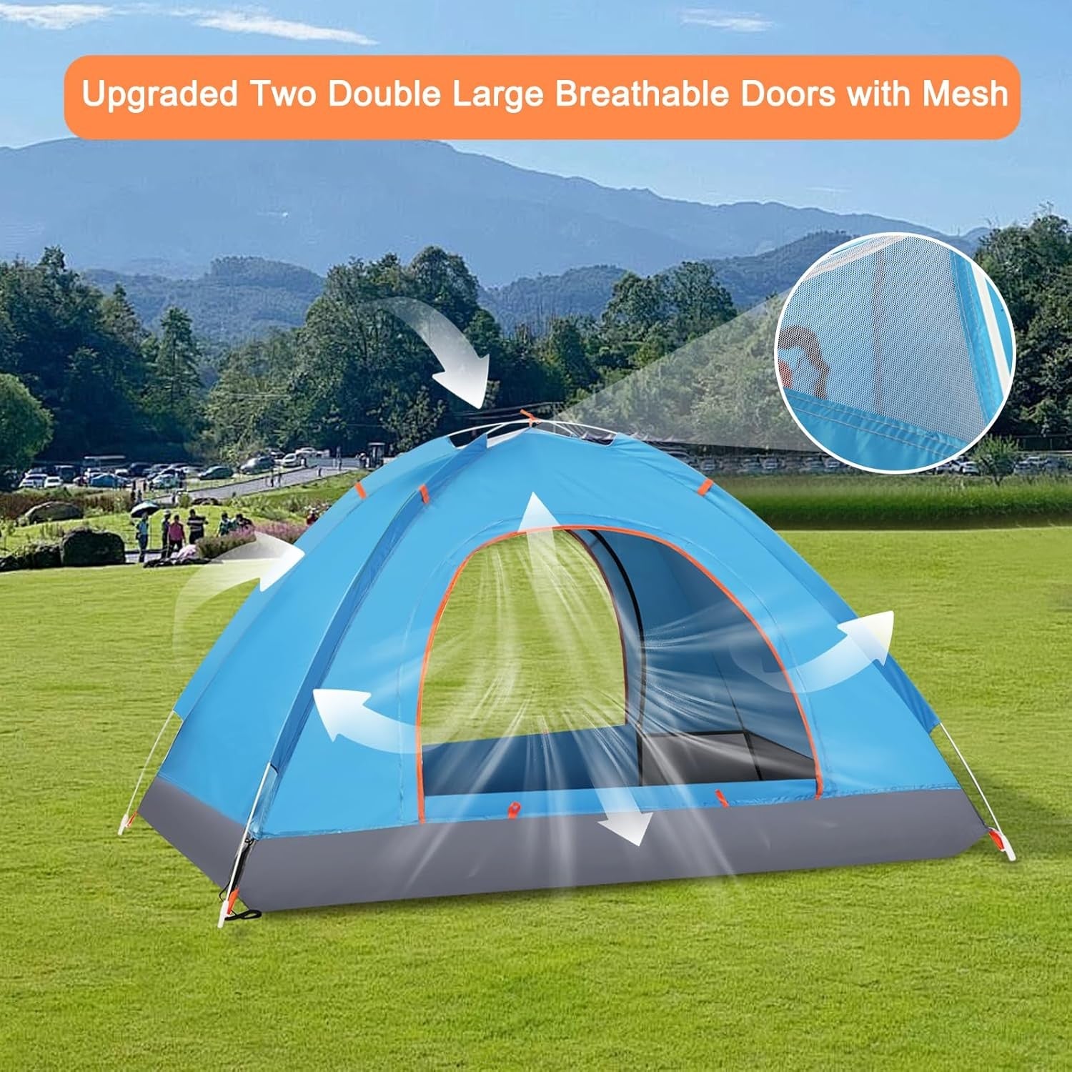 2-3 Man Automatic Pop Up Camping Waterproof