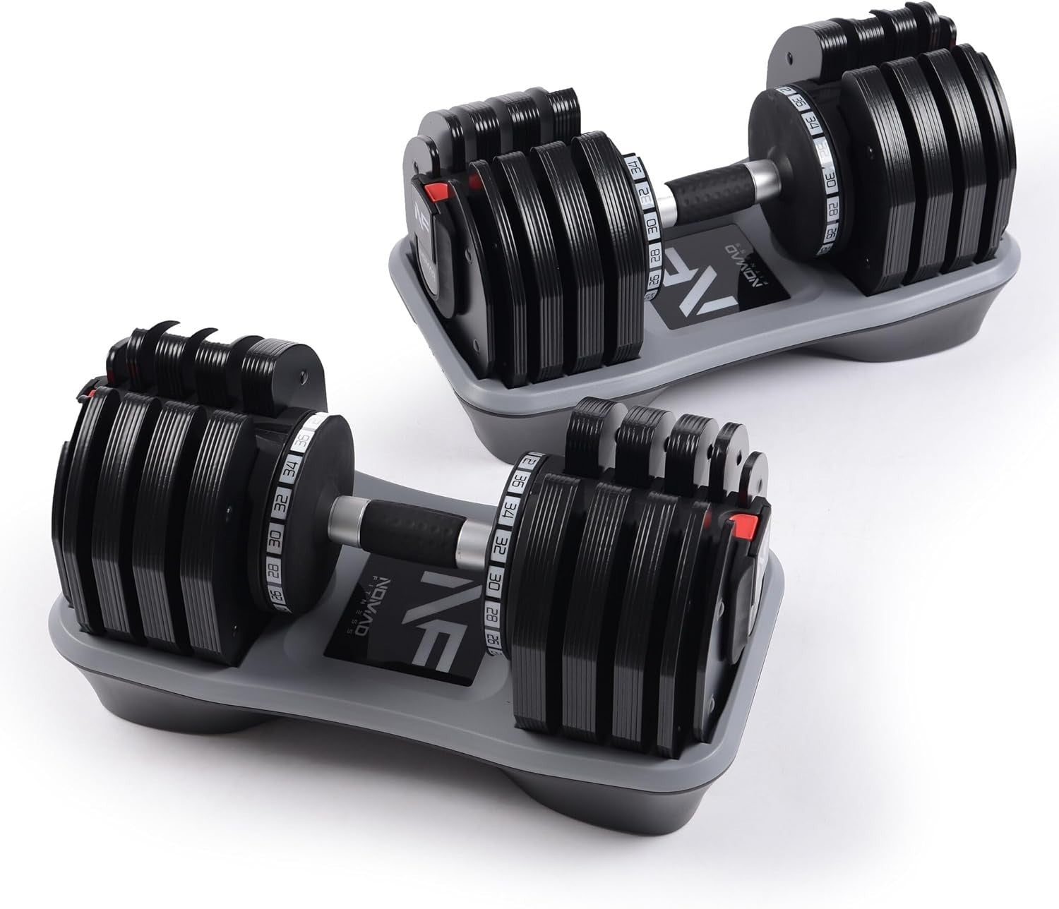 Adjustable Dumbbells Pair 2–36kg 18-in-1 Heavy Weights Home Gym Set