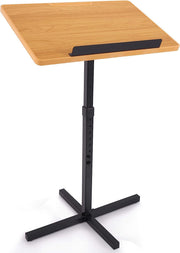 Height Adjustable Floor Lectern Podium Stand Laptop Reading Desk Black