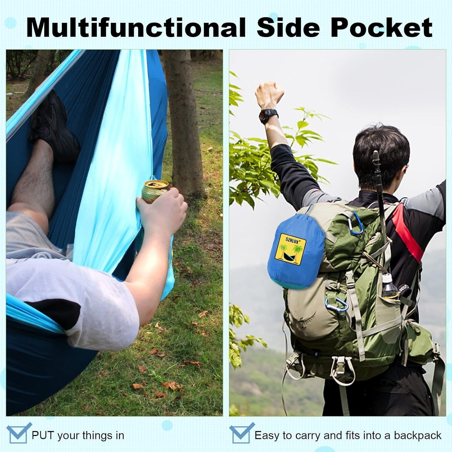 Mosquito Net Camping Hammock 290×140 cm, 300 kg Load – Travel & Outdoor Gear