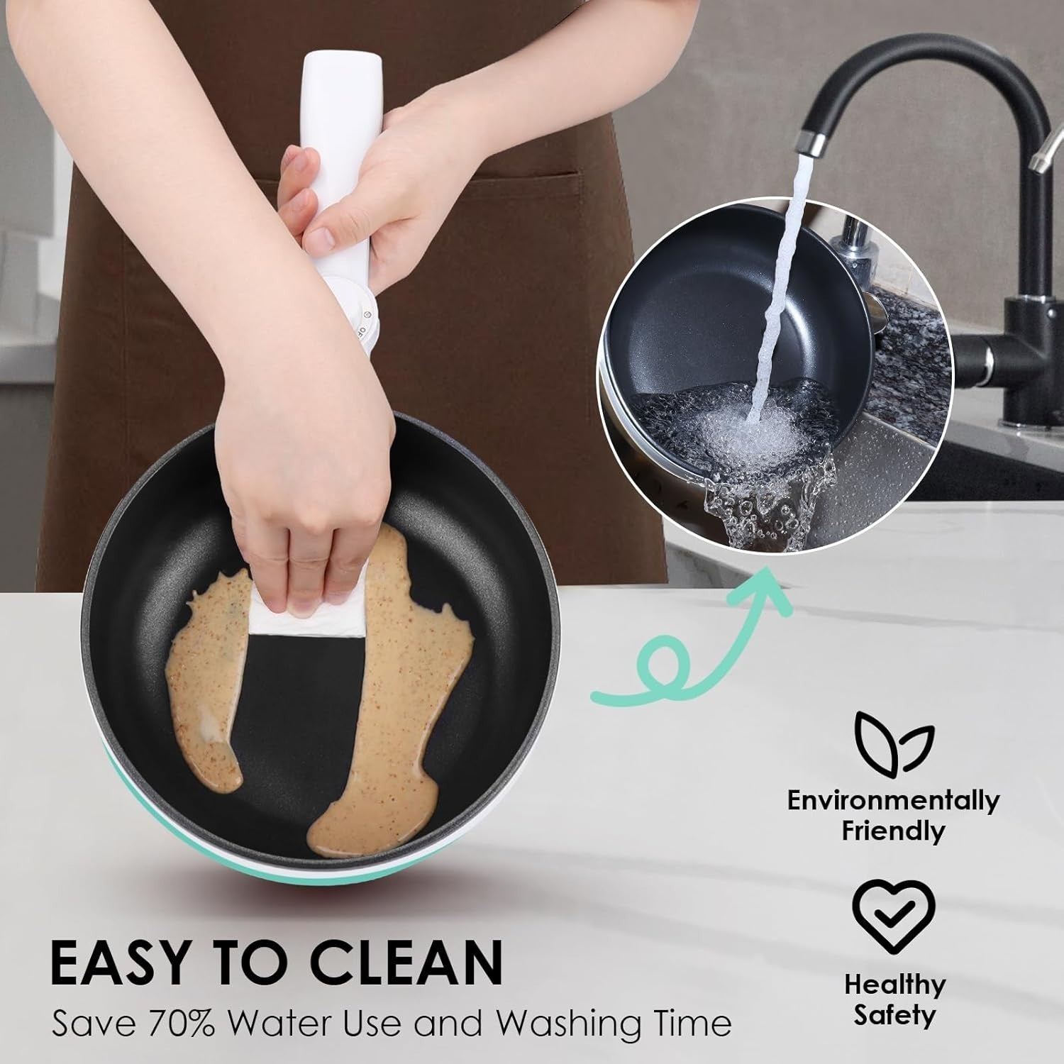 Mini Electric Hot Pot Cooker 1.7L Nonstick Rapid Ramen Skillet Pan