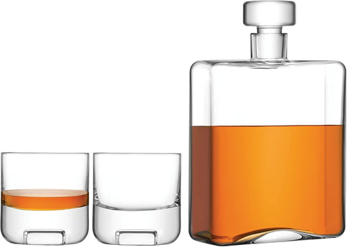 Luxury Crystal Whisky Decanter Set with Tumblers | Mouthblown Handmade Glass