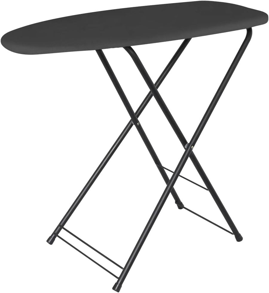 Compact Ironing Board Foldable Space Saving Lightweight with Dark Grey Cover