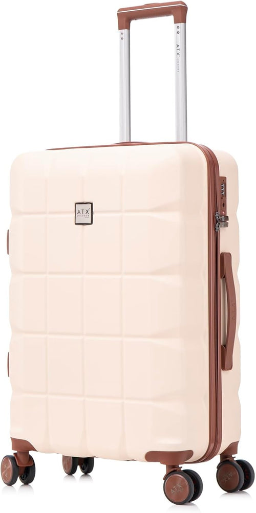 Medium Check In Suitcase 65L ABS Hard Shell Lightweight Dual Spinner TSA