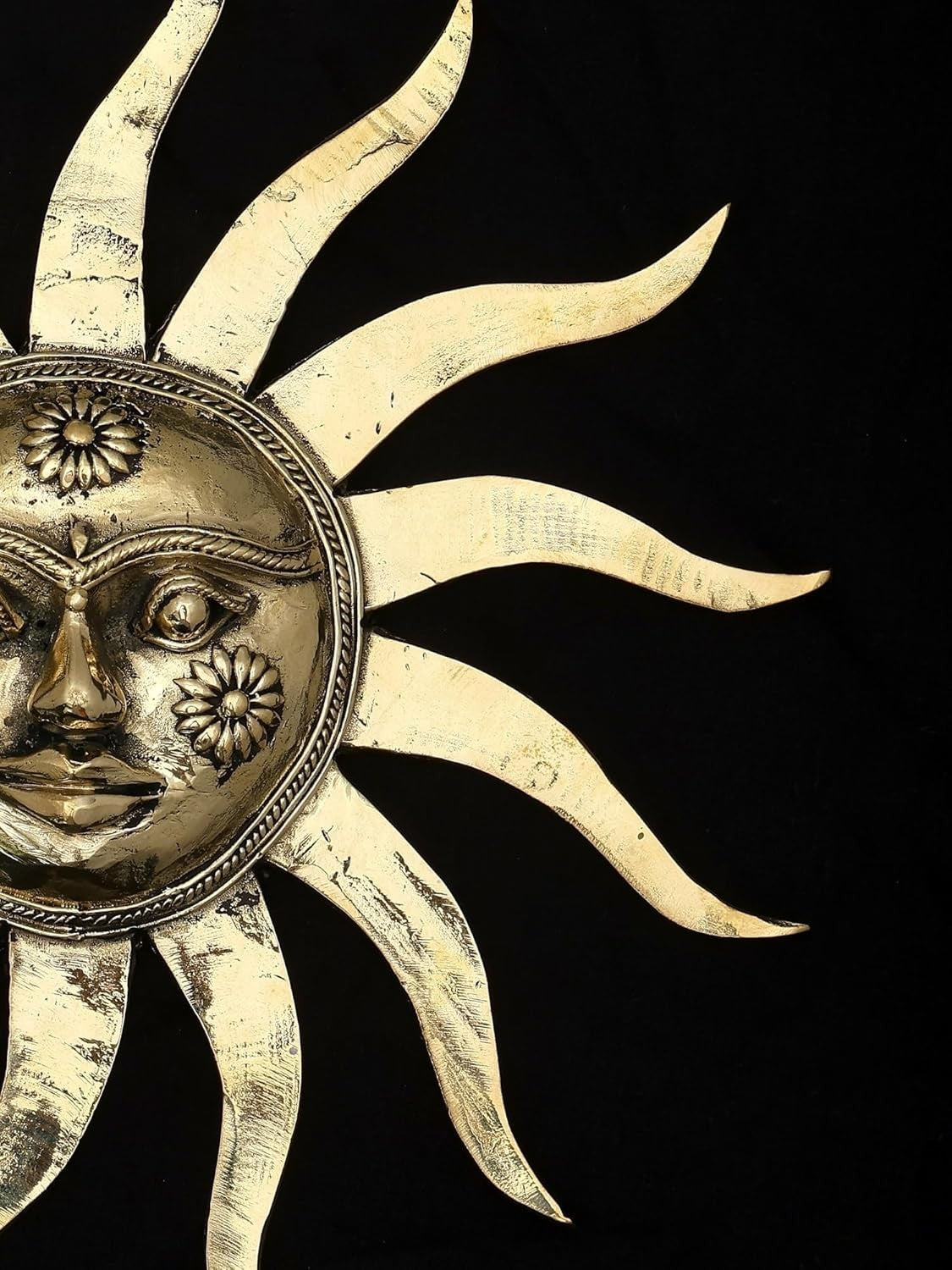 Surya Dev Brass Wall Hanging Dhokra Sun God Home Decor Statue