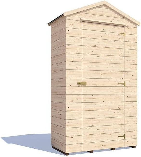 Wooden Garden Tool Shed 113x63x221cm Outdoor Storage Box with Shelf