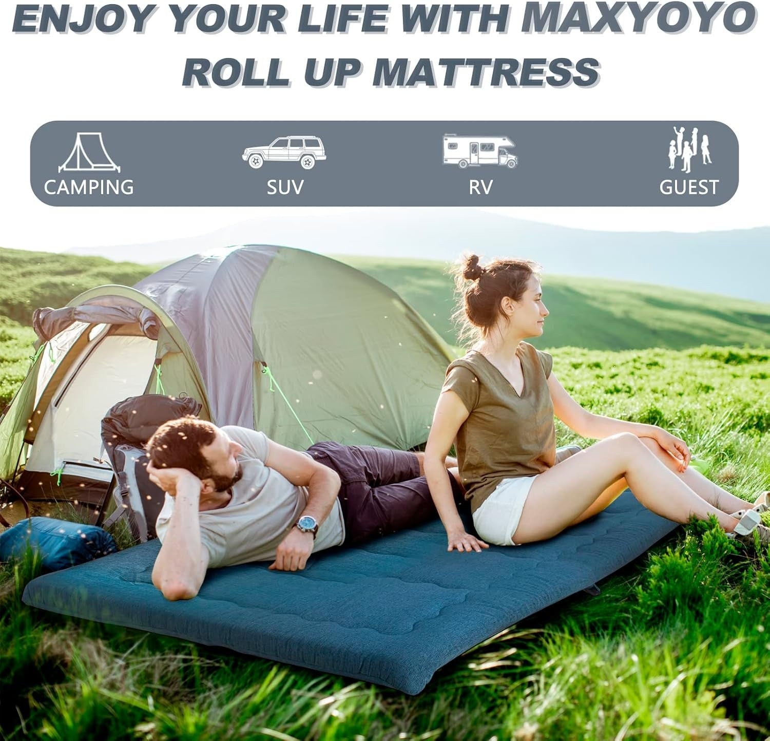 Foldable Foam Futon Mattress Outdoor Indoor Bed Guest Floor Camping Pad
