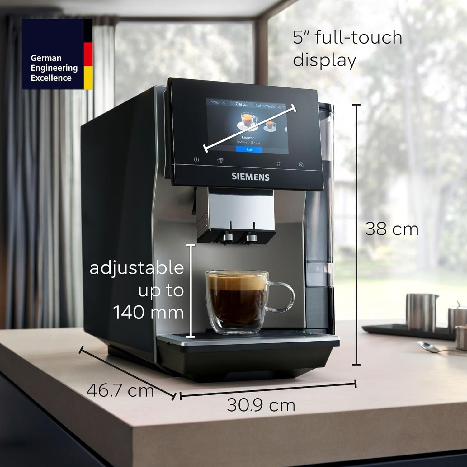 Automatic Bean-to-Cup Coffee Machine | Touch Display | Cold & Slow Brew
