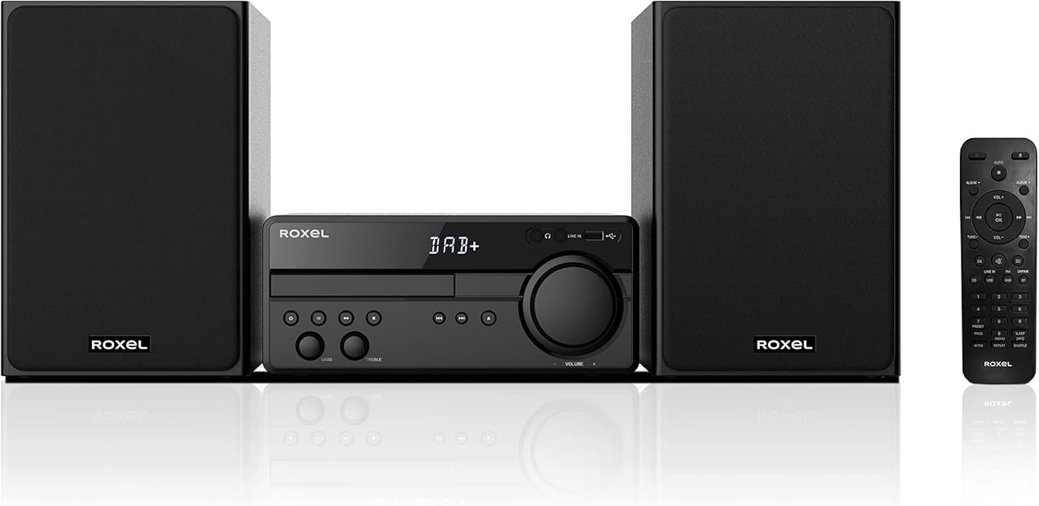 100W HiFi Stereo System | CD Player Bluetooth USB AUX DAB/FM Radio | Remote