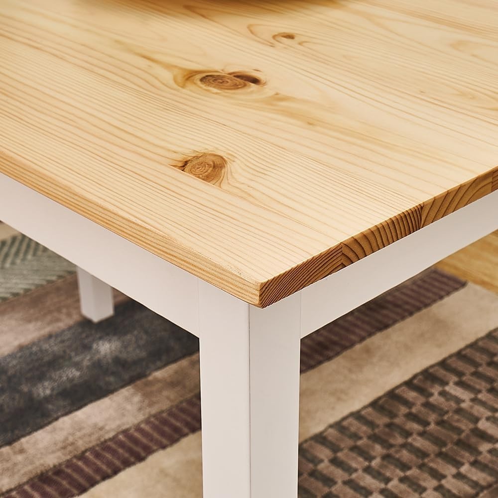 Solid Pine Dining Table & Bench Set | Durable Kitchen Furniture, Classic