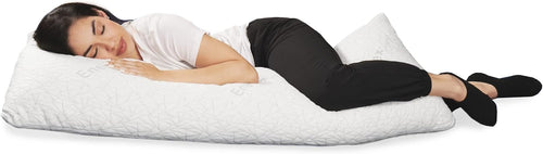 Memory Foam Body Pillow Cooling Bamboo Cover Full Body Support 54x20 Inch
