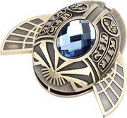 Ancient Egypt Fidget Slider Zinc Alloy Blue Gem Stress Relief Pocket Toy