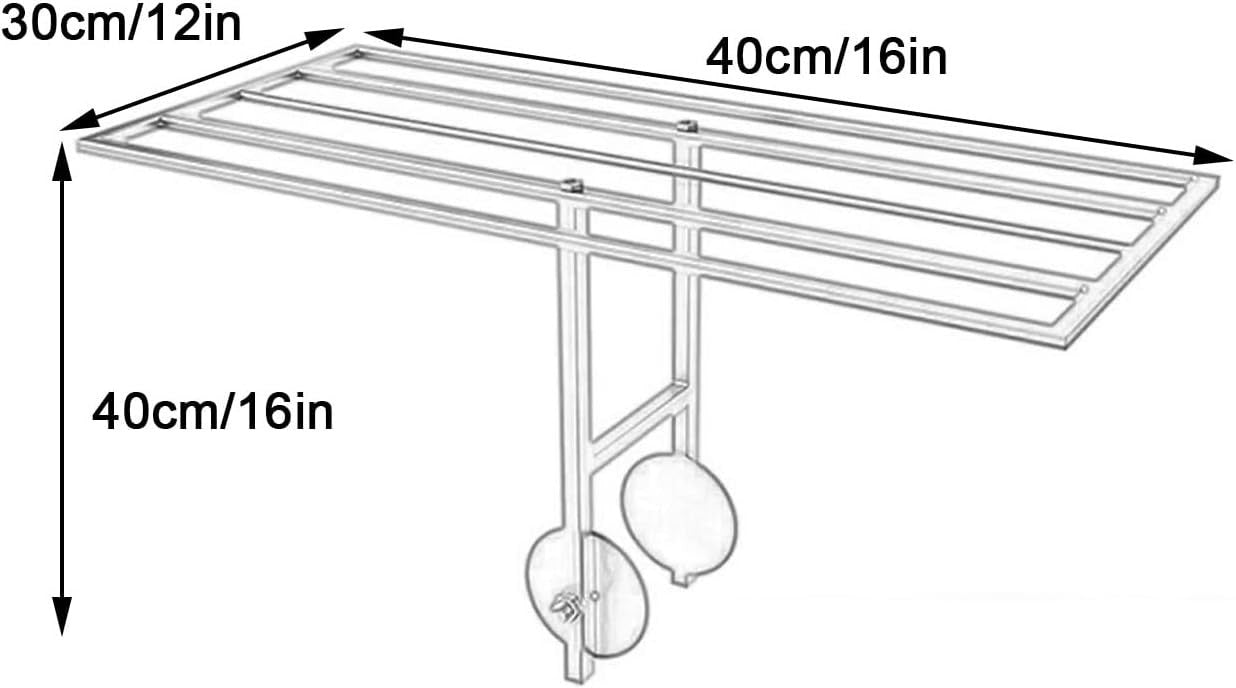 Adjustable Height Oil Radiator Clothes Drying Rack Indoor/Outdoor 40cm-80cm