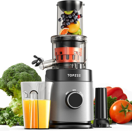 Cold Press Slow Juicer Extra Large Feed Chute Whole Fruit Easy Clean