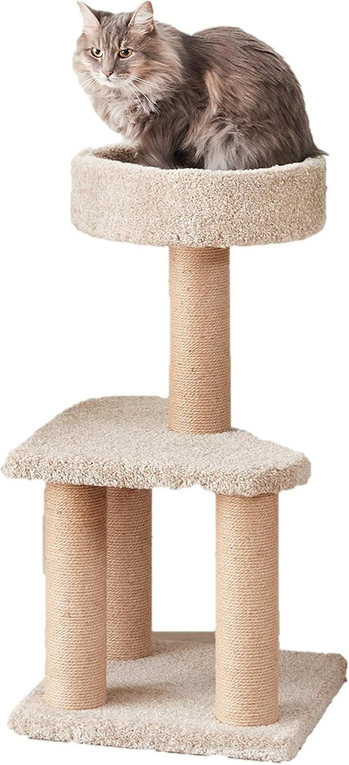 80cm Cat Tree Tower Scratching Posts with Top Bed Compact Indoor Cat Stand