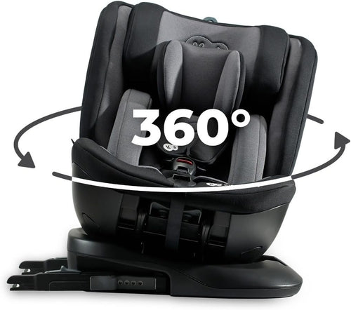 360° Rotating i-Size Child Car Seat ISOFIX Birth–36kg All Stages Black