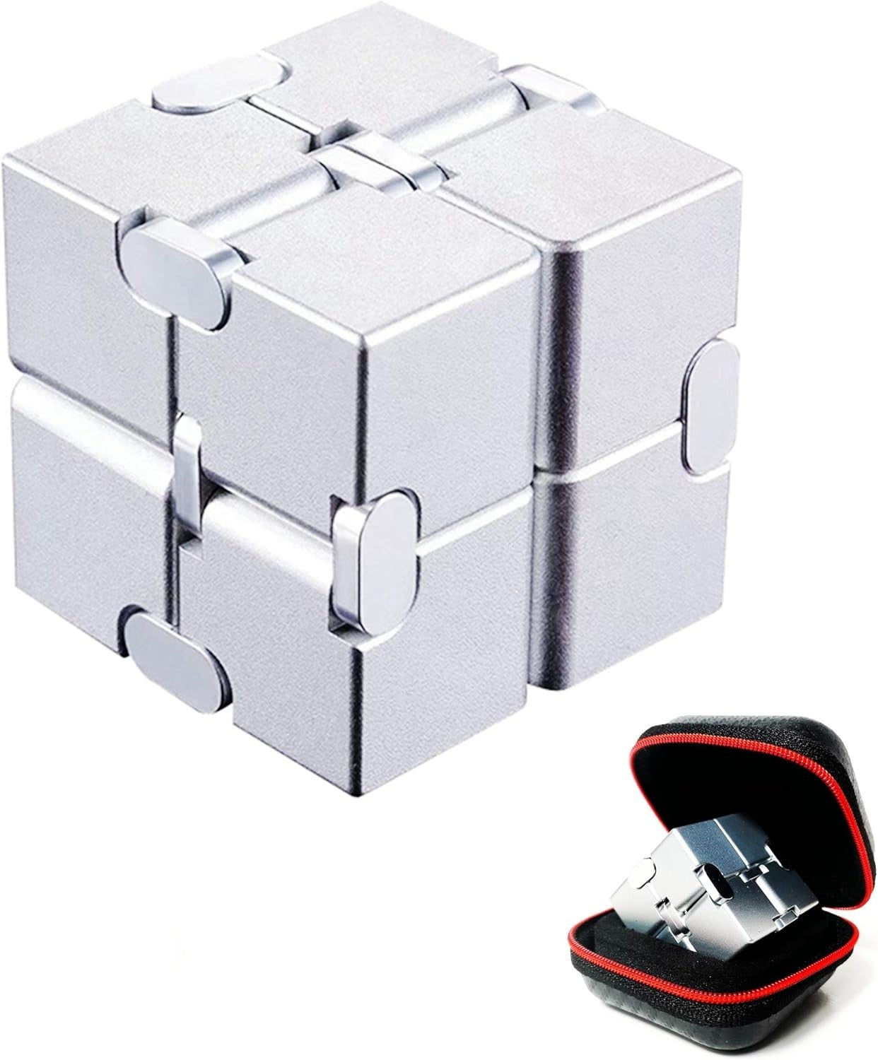 Metal Infinity Cube Fidget Toy Anxiety Stress Relief Finger Flip