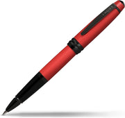 Luxury Rollerball Pen Matte Red Medium Nib Black Ink Gift Box