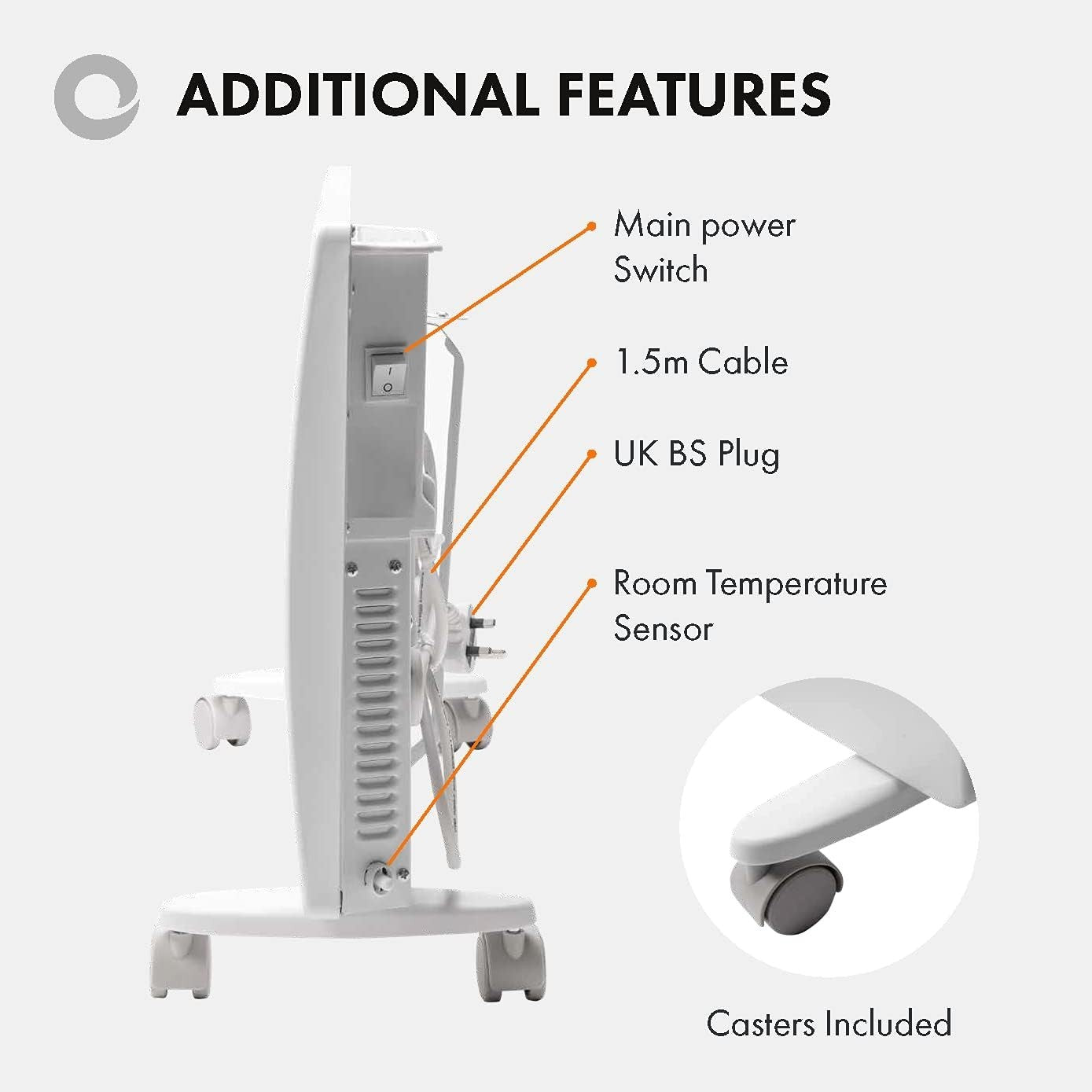 2000W Energy Efficient Electric Panel Heater with Timer & Thermostat