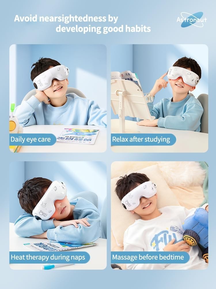 Kids Heated Eye Massager Bluetooth Music Eye Strain Relief