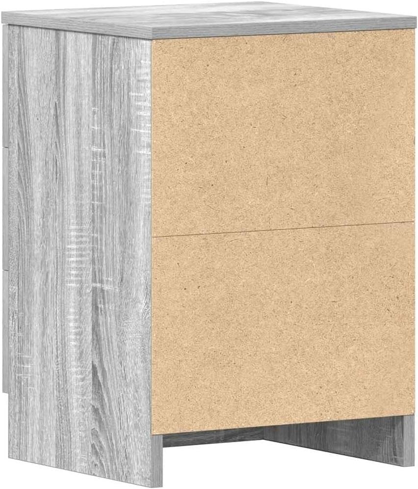 Modern Grey 3 Drawer Bedside Table | Sleek Bedroom Storage Cabinet Nightstand
