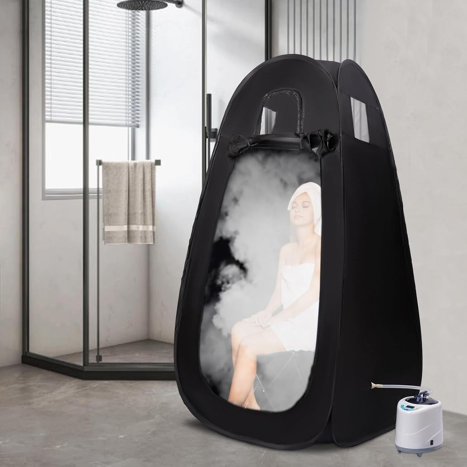 Portable Steam Sauna Tent Home Spa 2L 1000W Fast Heat Foldable Detox Box Chair