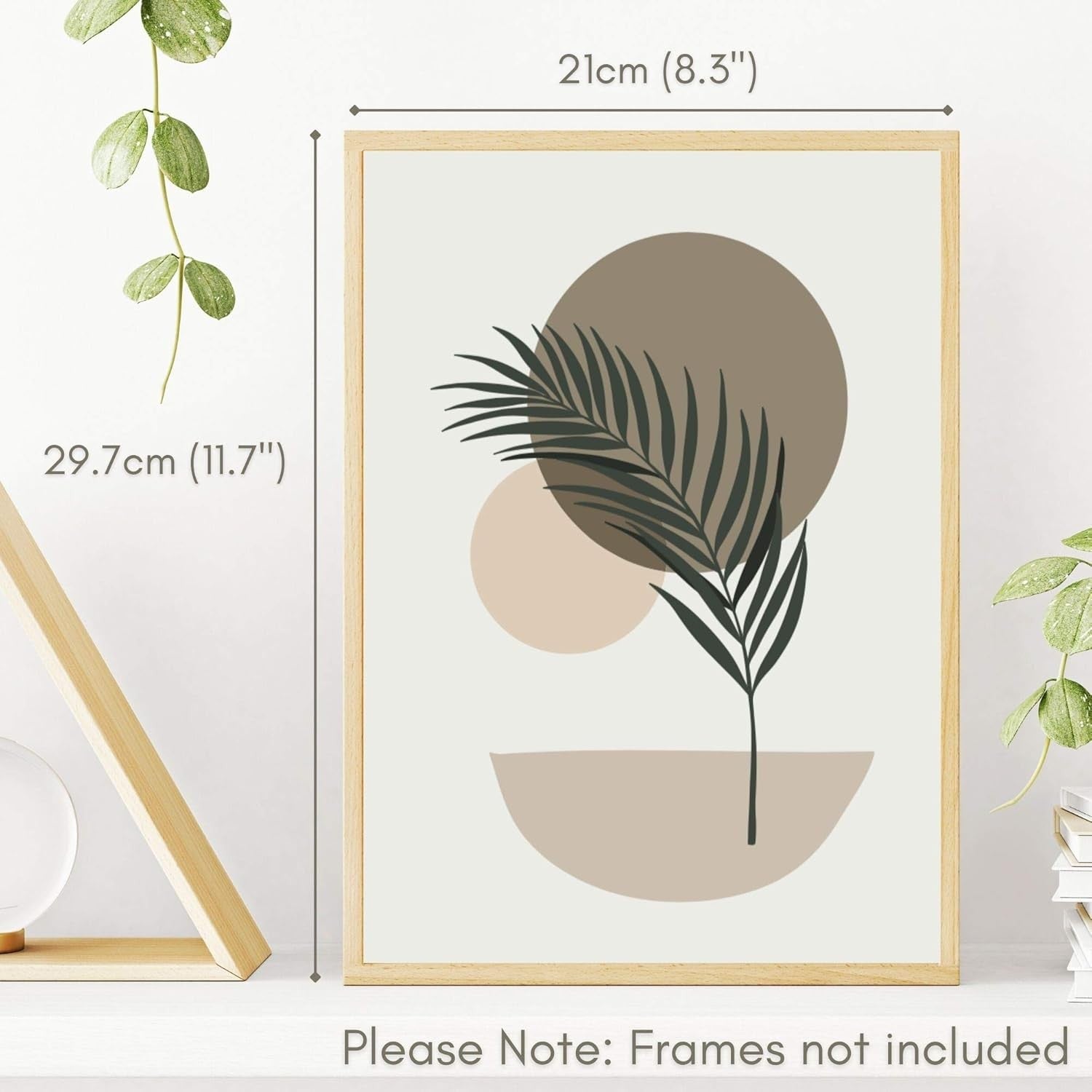 Minimalist Abstract Wall Art Set of 4 A4 Black Framed