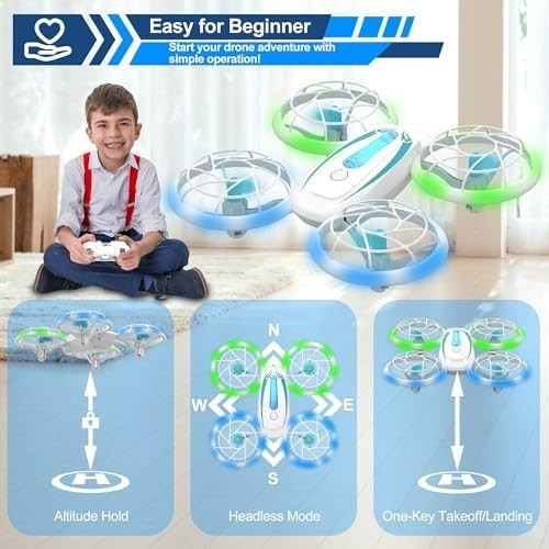 Mini Drone for Kids RC Quadcopter Altitude Hold 3D Flip Toy