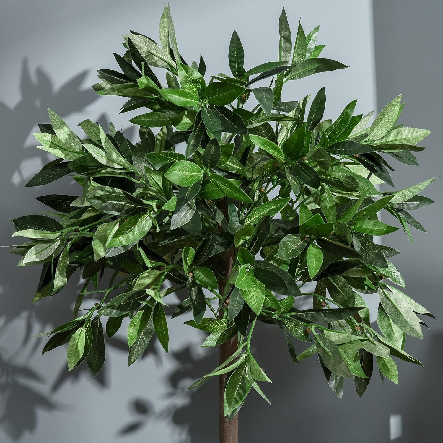 Set of 2 Artificial Bay Laurel Trees 90cm Potted Faux Green Plants Home Decor