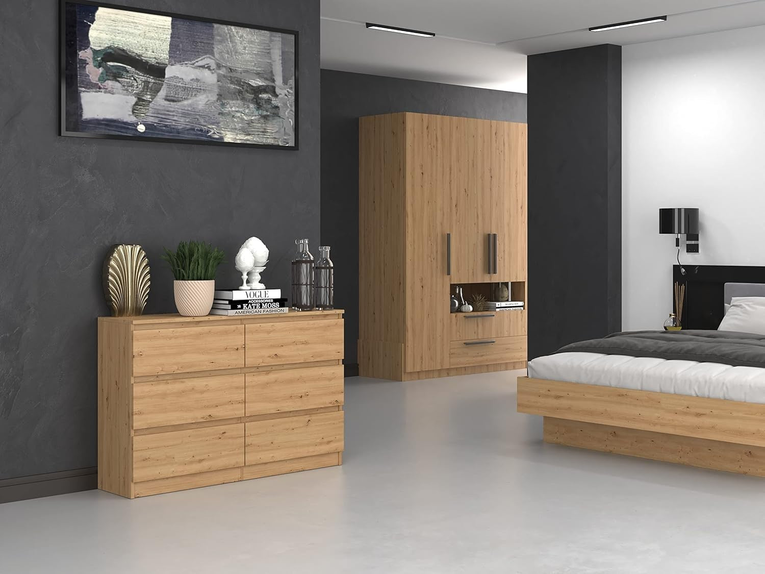 6 Drawer Chest Artisan Oak Storage Unit Bedroom Living Room Dresser
