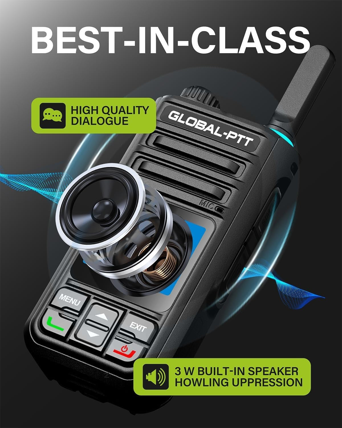4G LTE Walkie Talkies 2 Pack Unlimited Range PoC Radio Free SIM