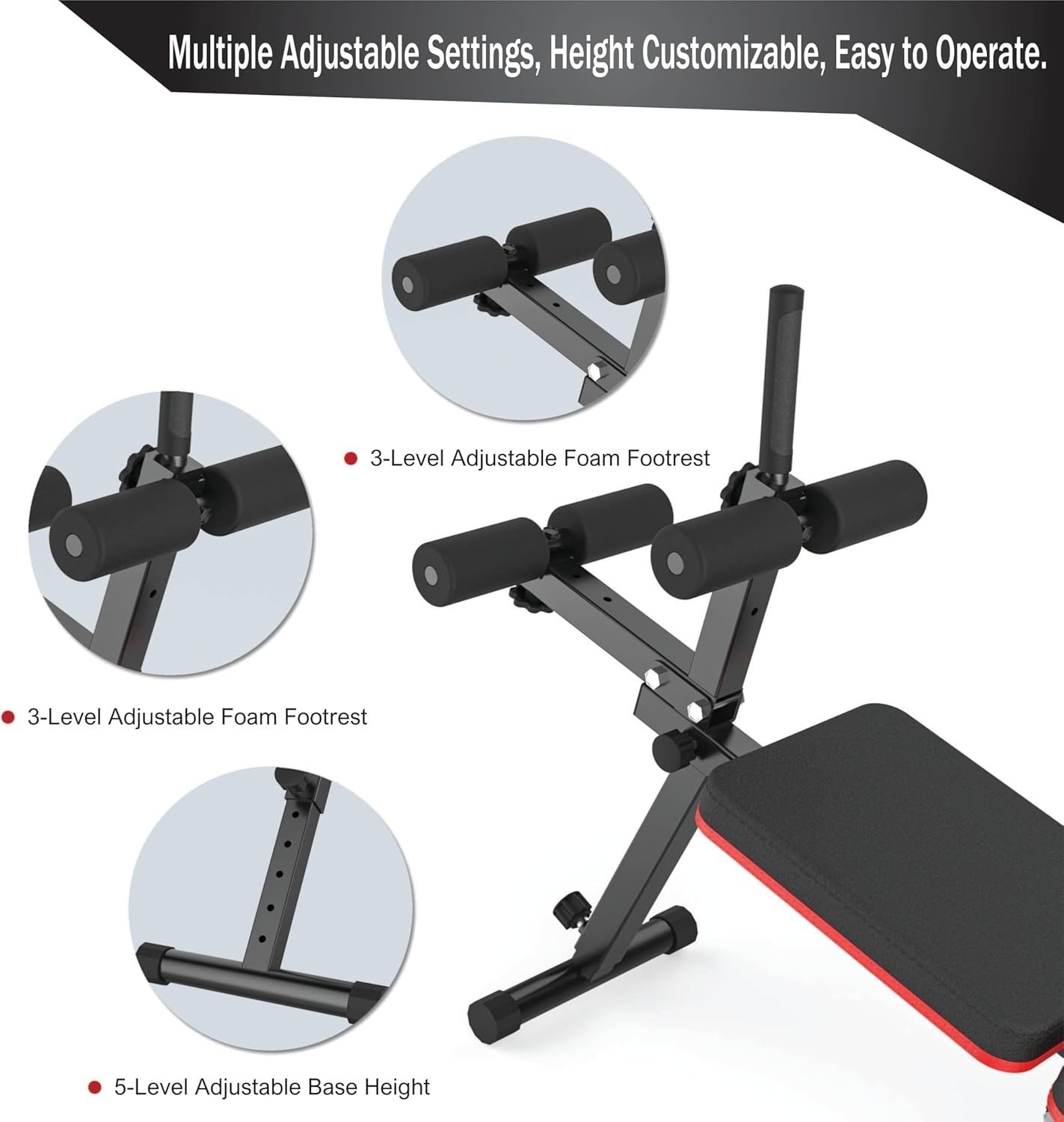 Foldable Decline Flat Weight Bench 300kg Compact Home Gym Training