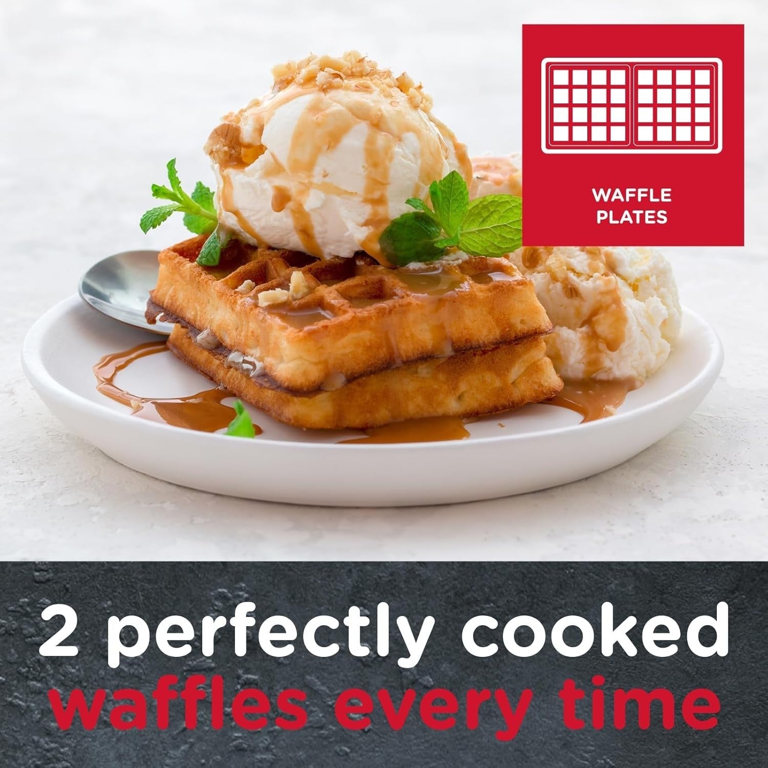 3in1 Waffle Sandwich Panini Maker Grill | Non Stick Plates | Easy Clean