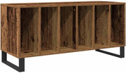 Rustic Solid Wood Media Storage Cabinet with 5 Shelves – Durable & Stylish