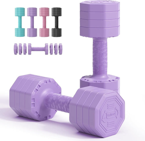 4-in-1 Adjustable Hand Weights 2–5KG Each Non-Slip No-Roll Dumbbell Set