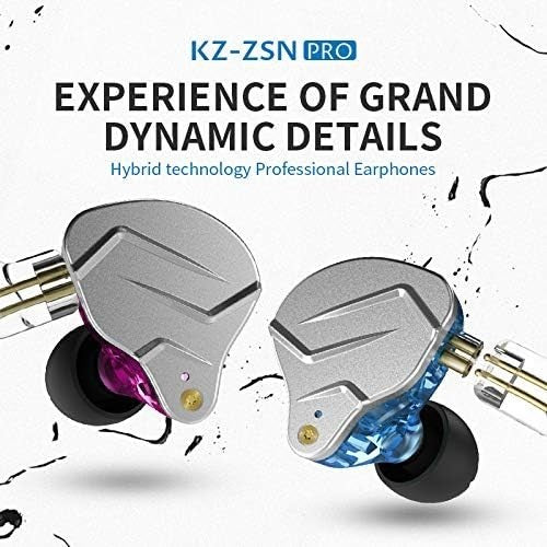 High Fidelity KZ ZSN Pro Dual Driver Earphones 1BA+1DD In Ear Monitor