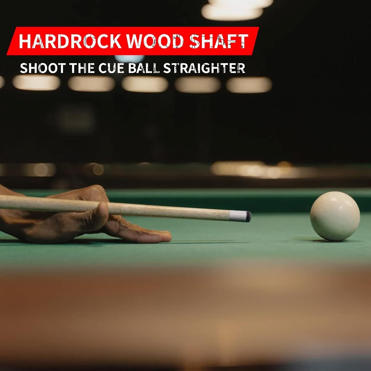 58in Pool Cue Set 4 Sticks Canadian Maple 13mm Tip 21oz 2pc