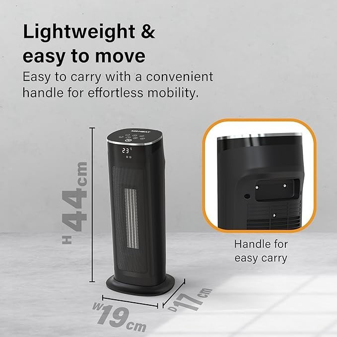 Portable Tower Space Heater 2000W Oscillating Remote Control Thermostat Safe