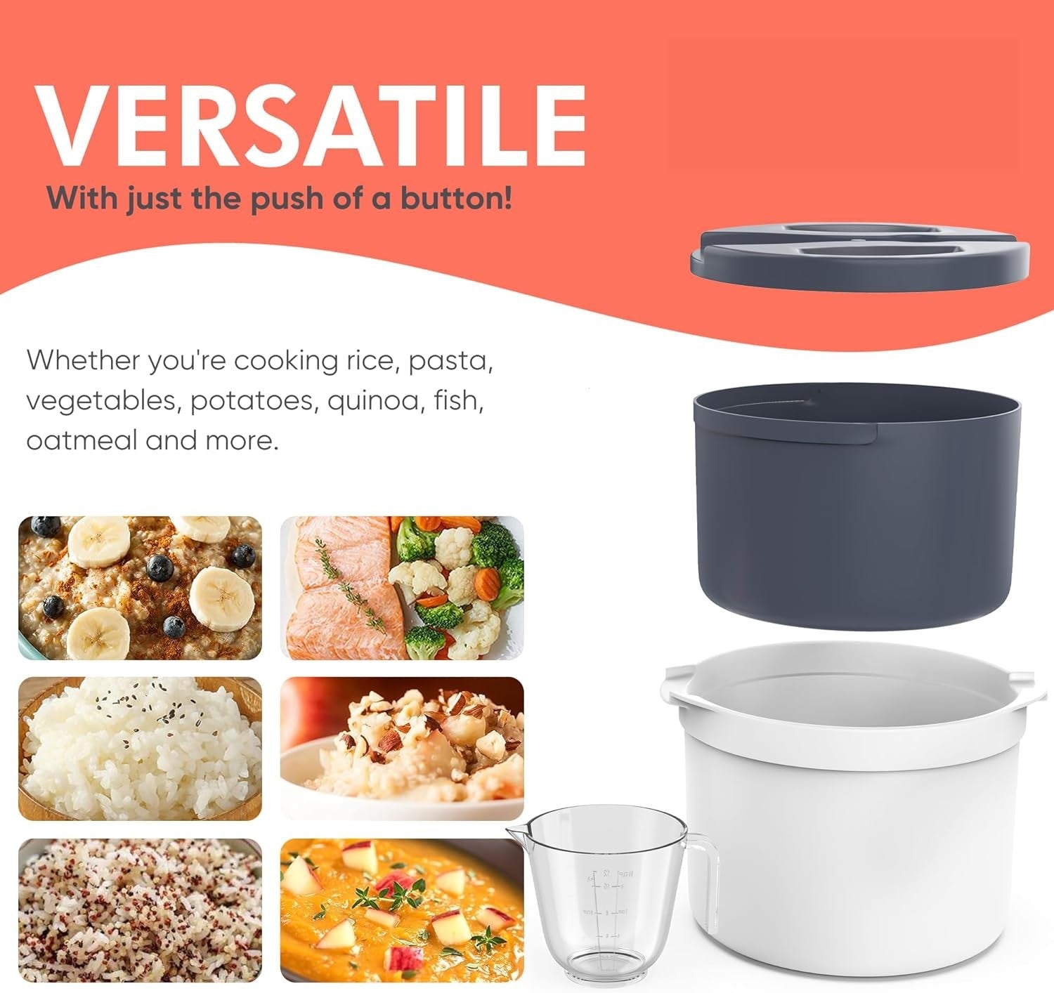 Microwave Rice Cooker Steamer Pasta Cooker 8 Cup