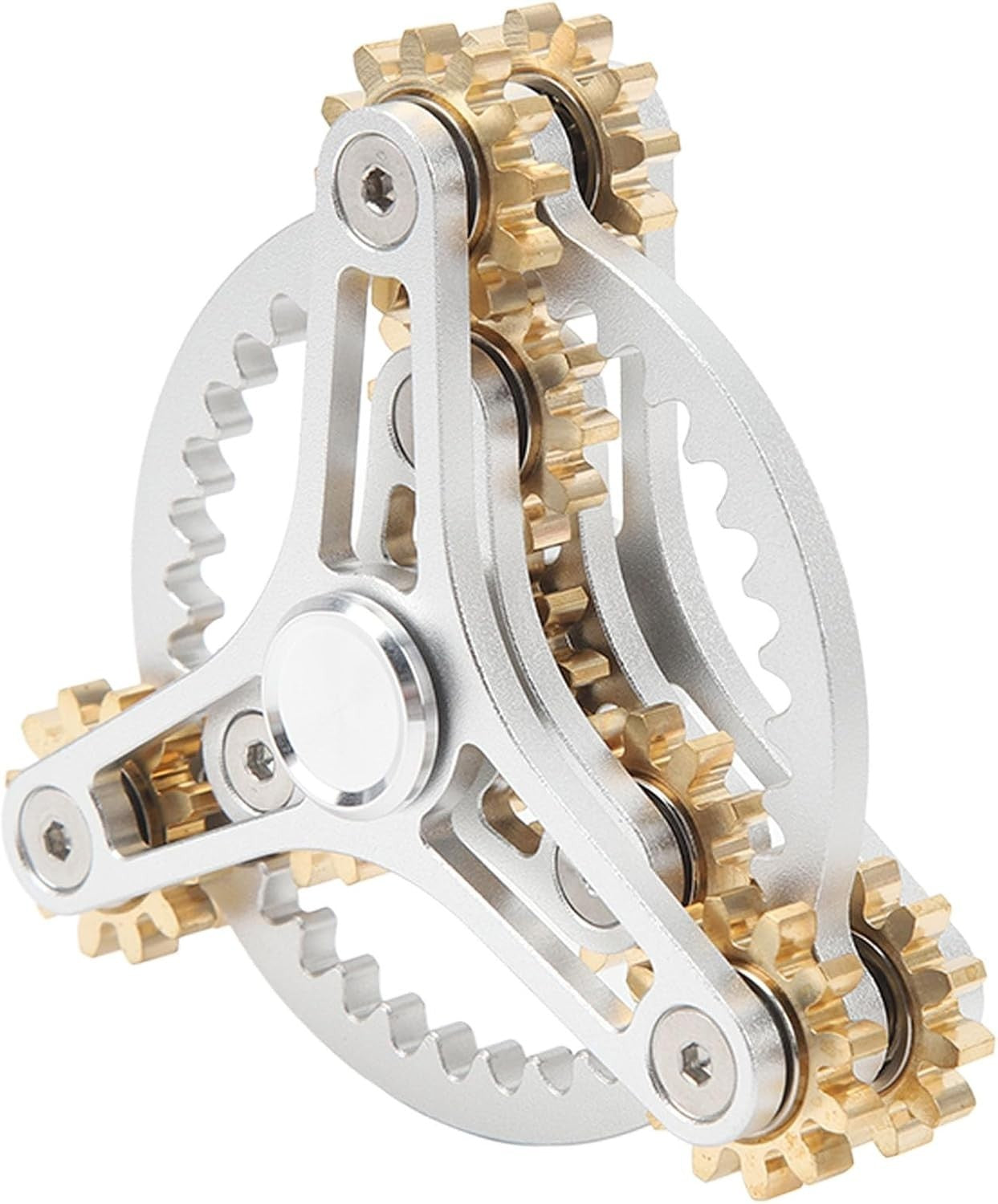 4 Gear Metal Fidget Slider Quiet Stress Relief ADHD Desk Pocket Toy