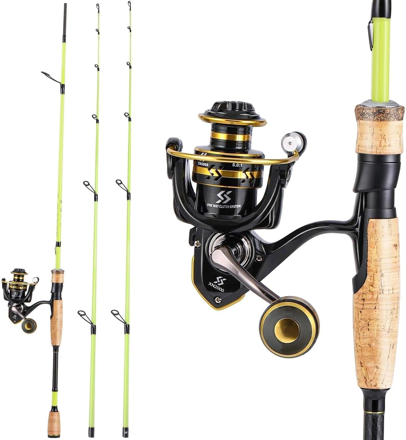 Lightweight 2-Piece Fishing Rod & Reel Set – Saltwater & Freshwater Kit