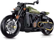 Realistic Motorcycle Building Kit 590 PCS, Fun Retro Model for Kids & Adults