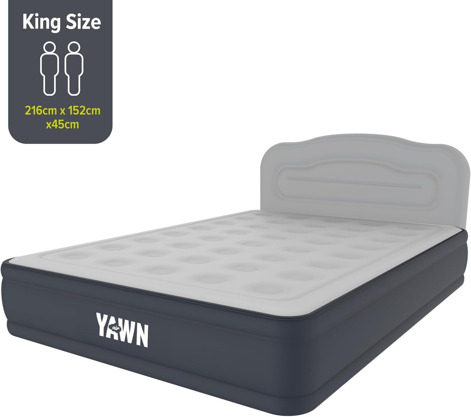King Size Self Inflating Air Bed Built In Electric Pump Luxury Guest Mattress