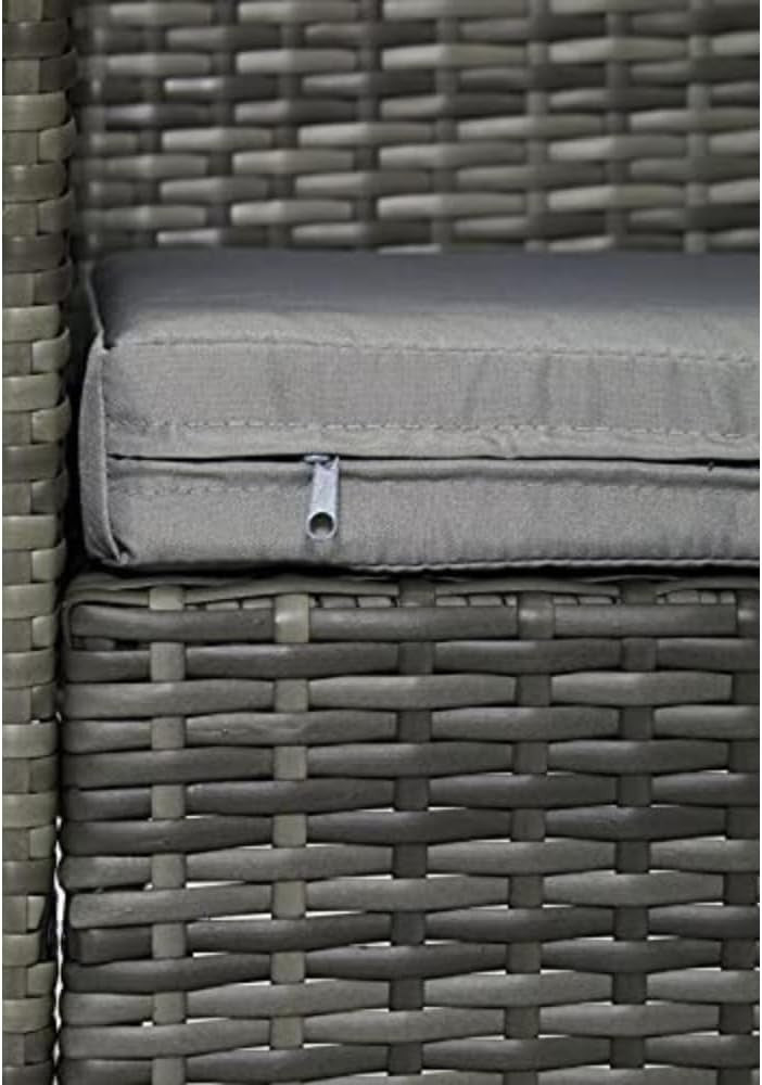 4-Seater Grey Rattan Garden Sofa Set | Weatherproof Outdoor Patio Furniture