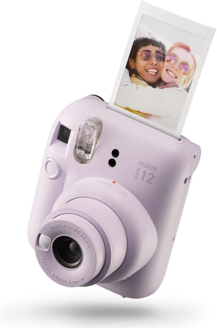 Instant Camera with 20 Shot Film Pack Selfie Mirror Purple Camera