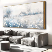 Landscape Abstract Canvas Wall Art – Large Framed Painting 40x20in