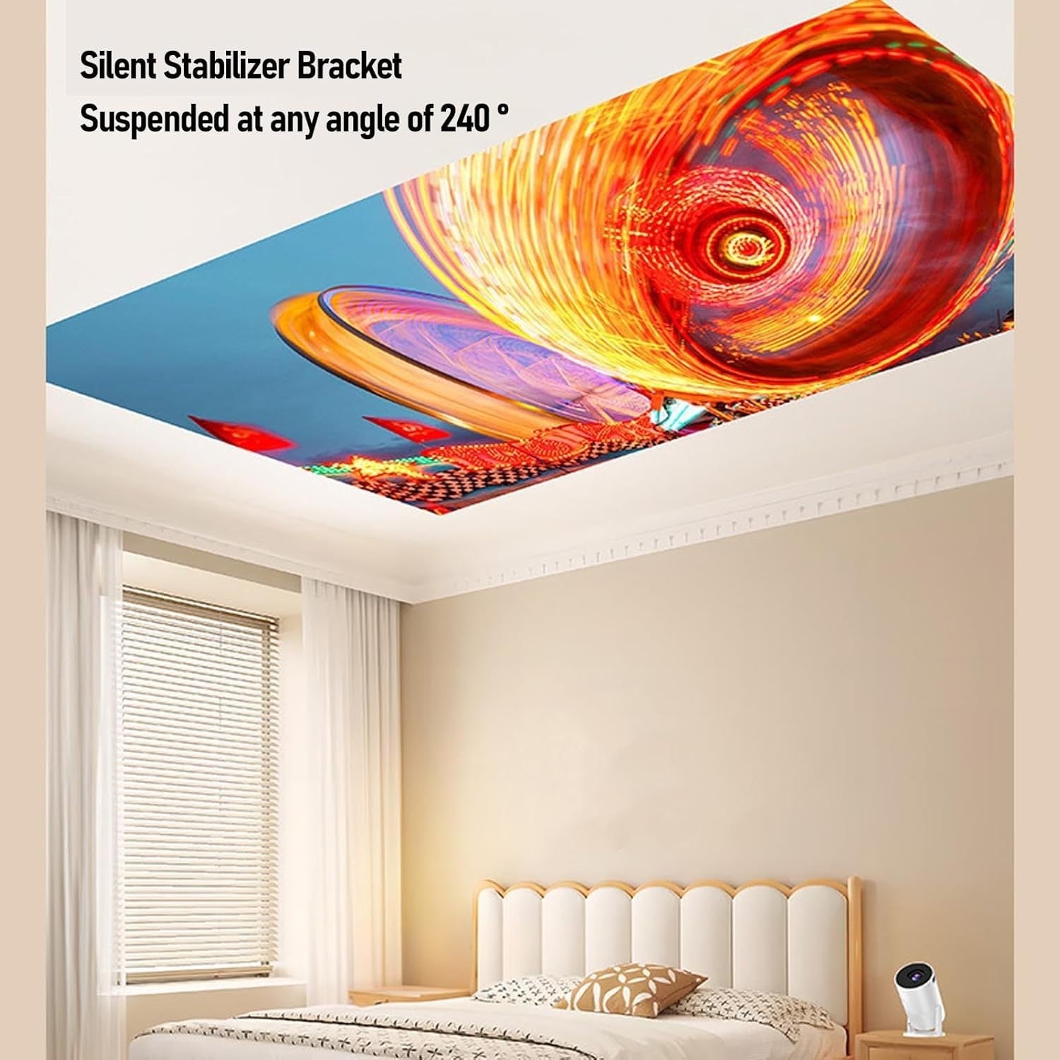 Mini Smart Projector WiFi Bluetooth Portable Built-In Speaker 240°